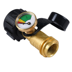 GasSaf color-coded dial giving quick propane level visibility benefit
