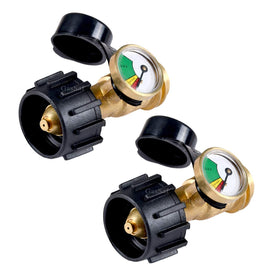 GasSaf front connector showing QCC1 fitting and easy hand-tighten benefit