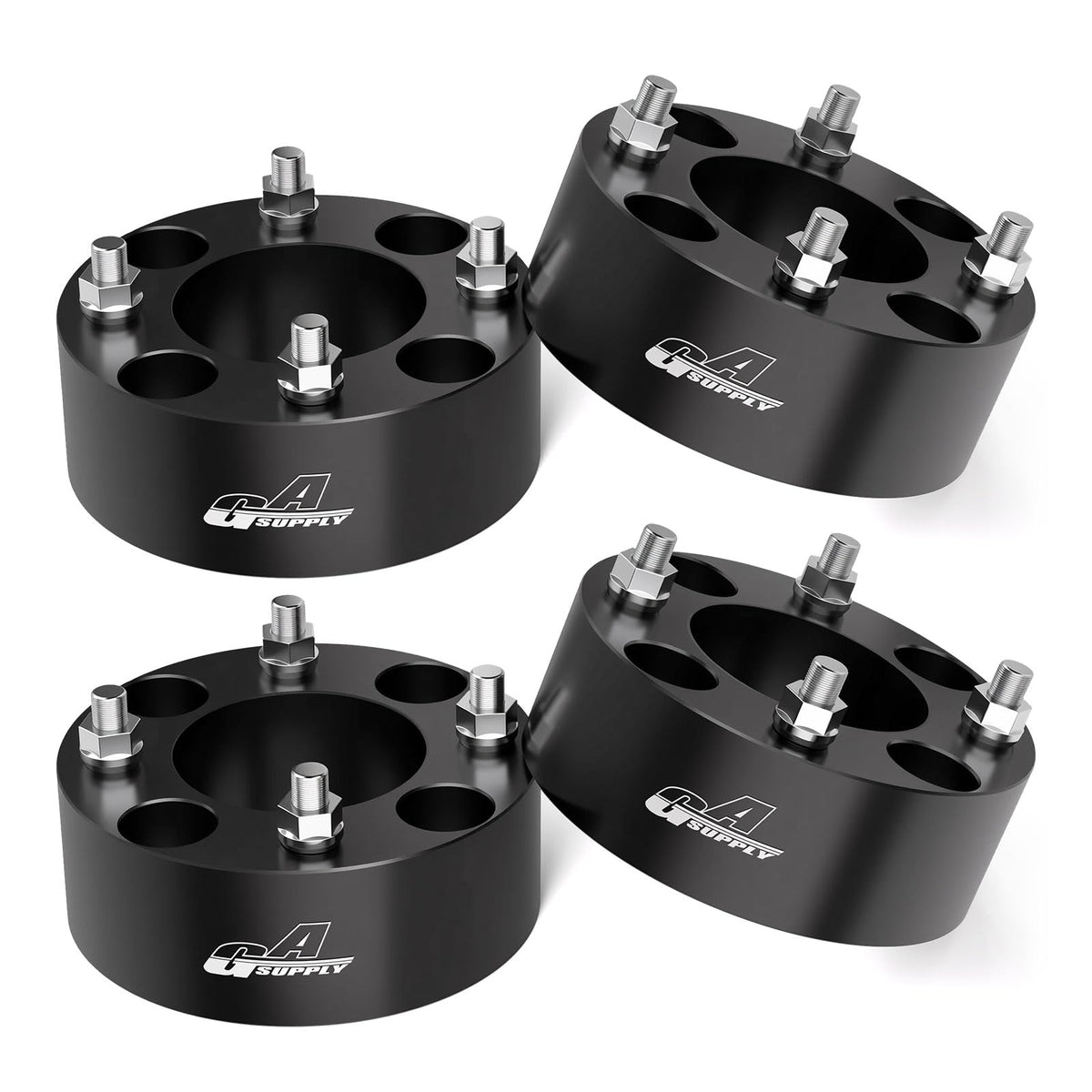 GAsupply front view of four black spacers showing clean finish and ready-to-install benefit