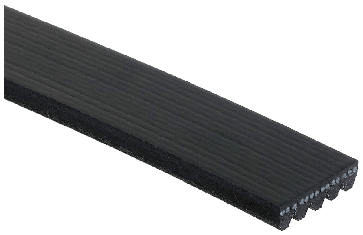 Gates K050345 rib profile close-up highlighting Micro-V texture for improved grip and reduced noise