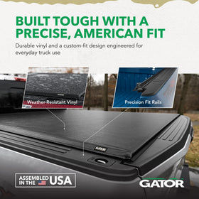 Gator close-up of seam and tension system displaying tight fit and water shedding benefit