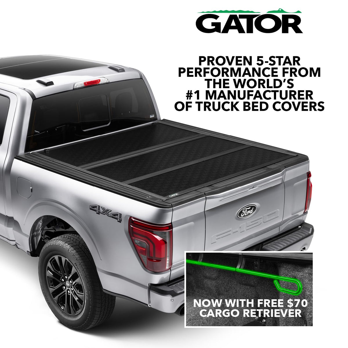 Gator mounted clamp detail demonstrating no-drill installation strength and simplicity