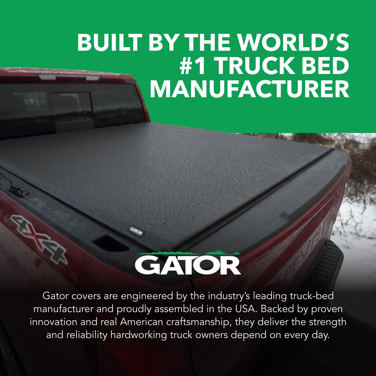 Gator open-bed size comparison showing 5'7" bed fit and scale for large cargo
