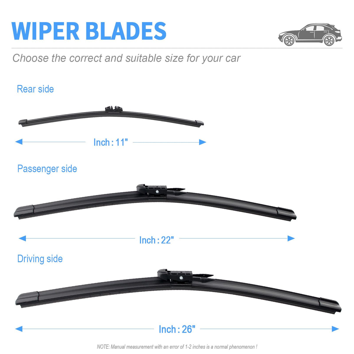 Gavimnal rear wiper blade detail illustrating compact design for rear-window clarity benefit