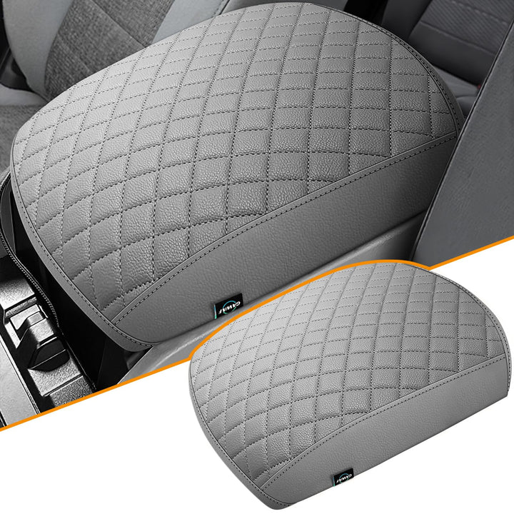 GAWAF front view of gray console cover showing neat fit and protection