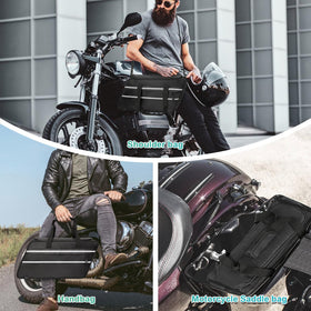 GAWAF installed inside Harley saddlebag showing neat organized fit benefit