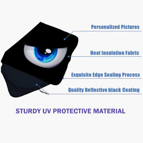 Gayruaicjz sunshade installed shielding dashboard and preventing sun damage