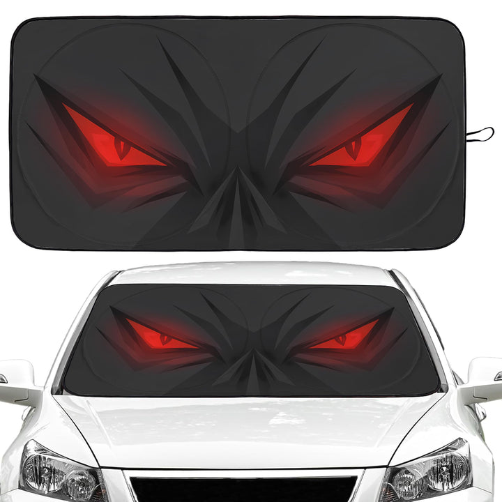 Gayruaicjz front view of sunshade showing full coverage and playful design benefit