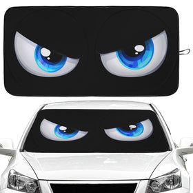 Gayruaicjz front view of folded sunshade showing packaging and branding, protects interior
