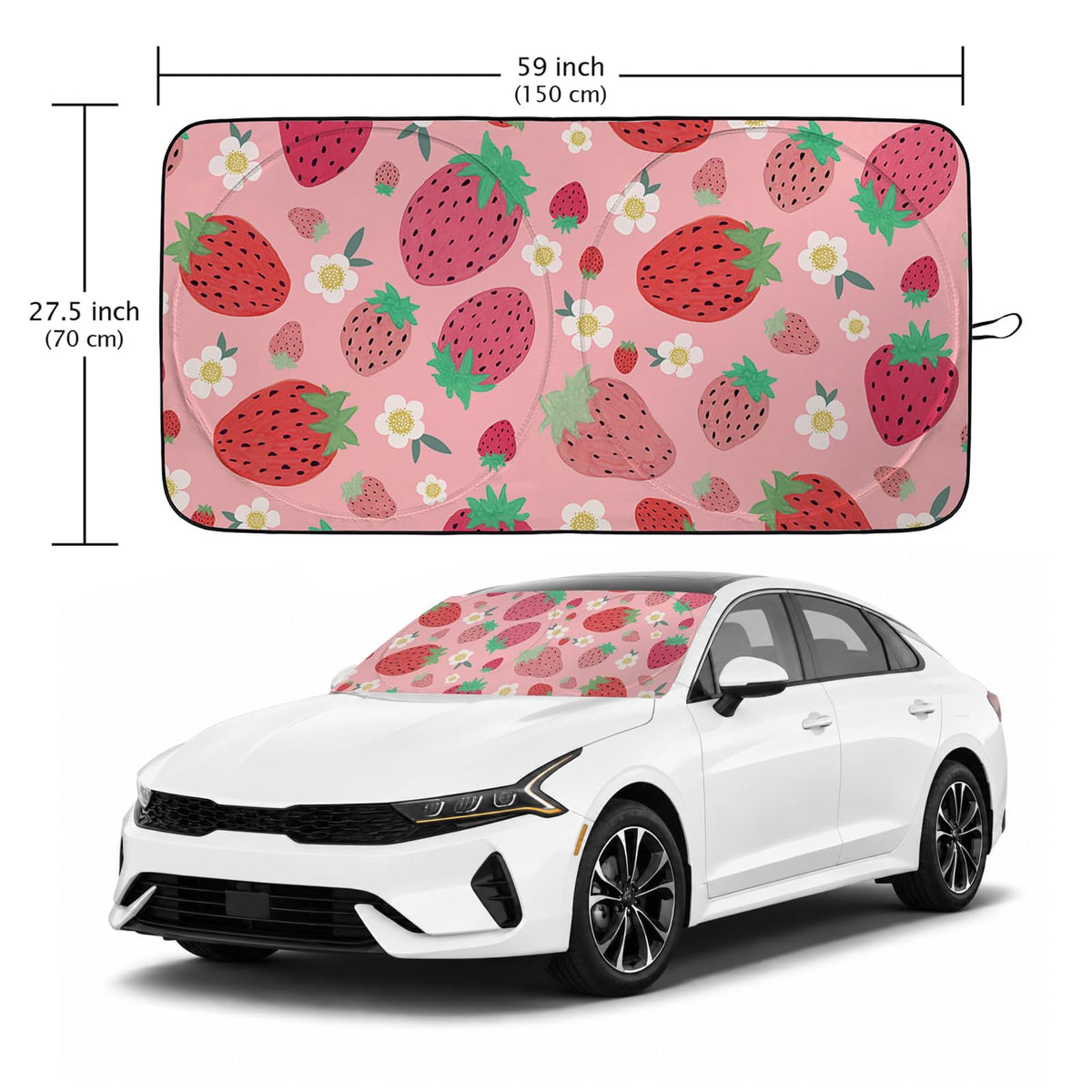 Gayruaicjz shade installed on windshield keeps car interior cooler