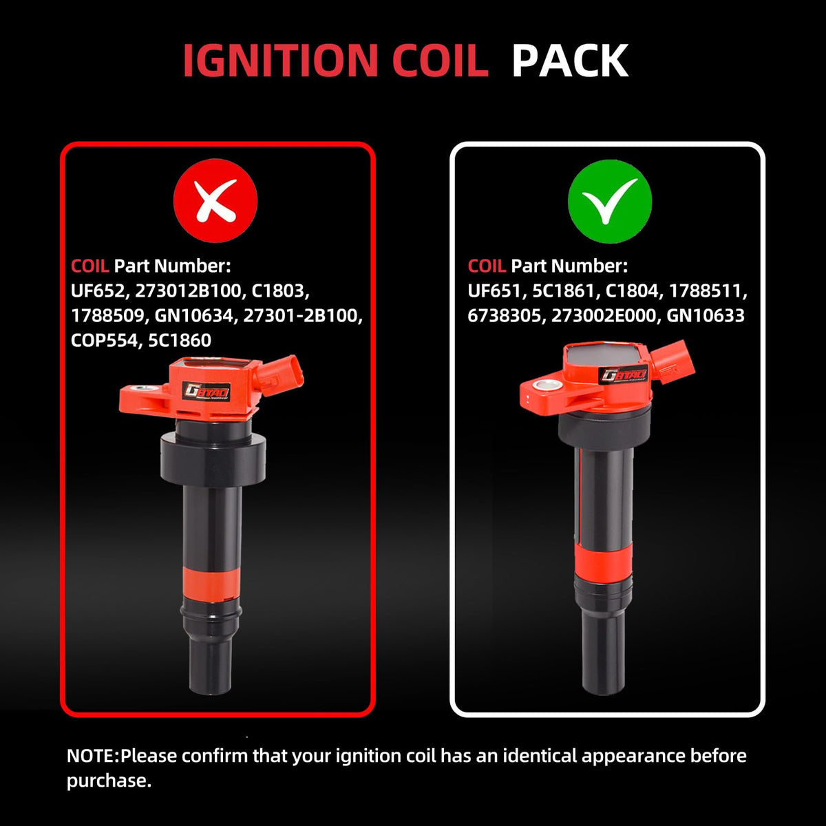 GBTAD ignition coil close-up highlighting robust potting and improved conductivity benefit