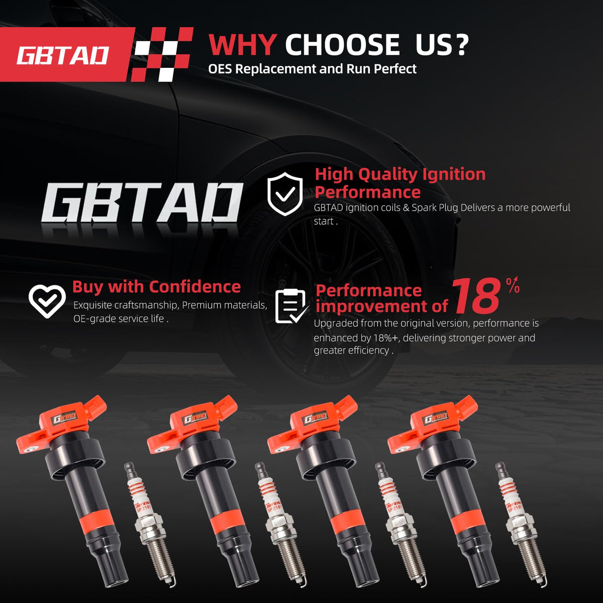 GBTAD close-up of coil pack electrical connector illustrating secure OEM-style connection