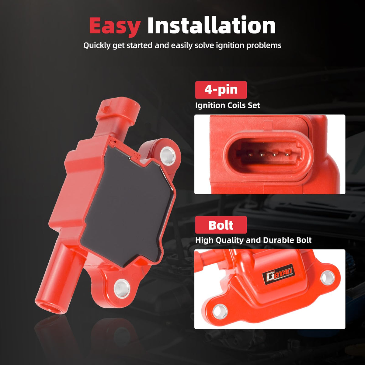 GBTAD and OEM coils side-by-side comparison showing matching shape and fit benefits