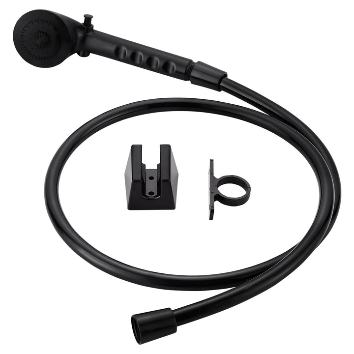 gcbcrit matte black shower kit front view showing kit benefits