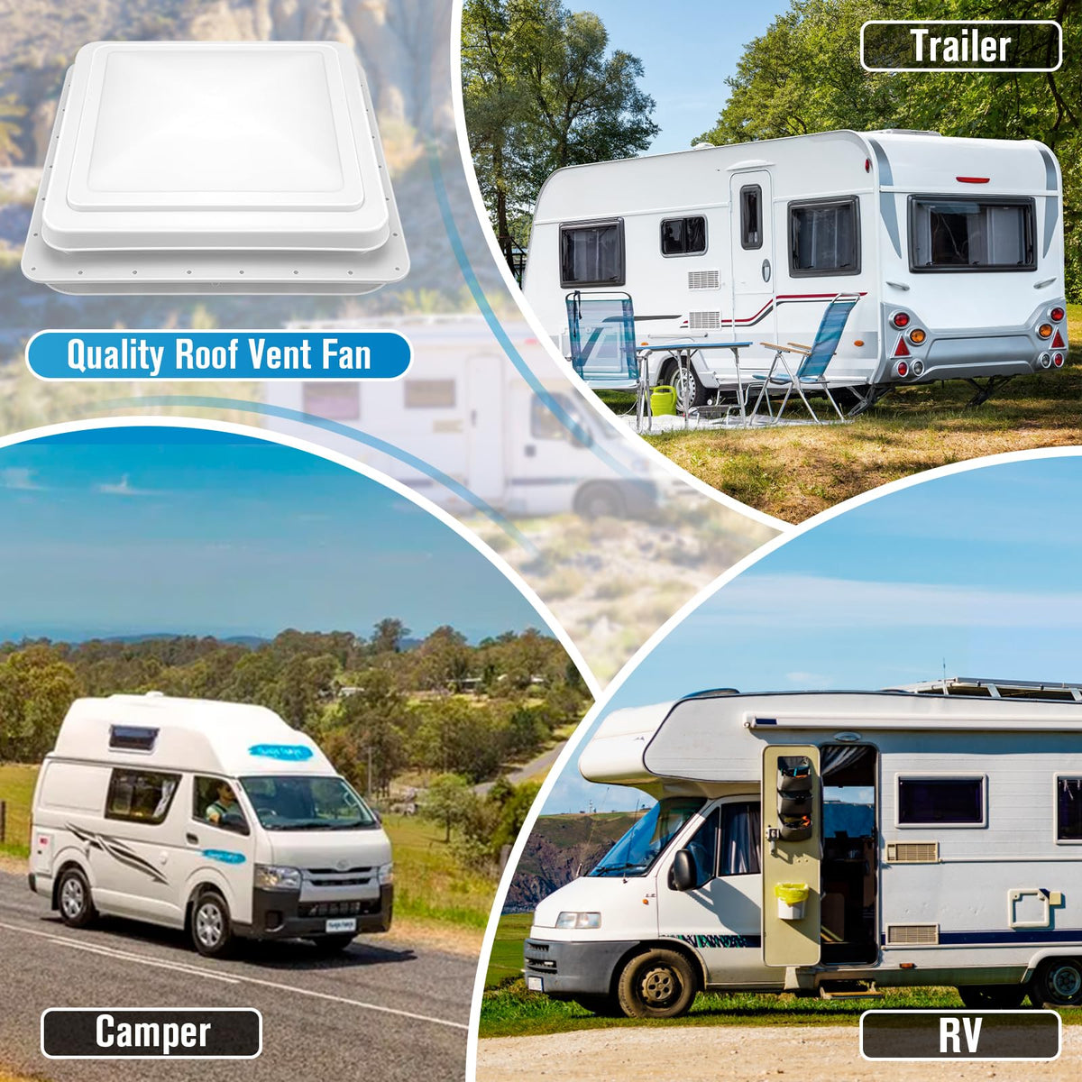 GDDGHS installed on RV roof illustrating improved interior air circulation