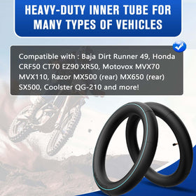 GDHSWJ inner tube installed on a dirt bike demonstrating reliable off-road performance