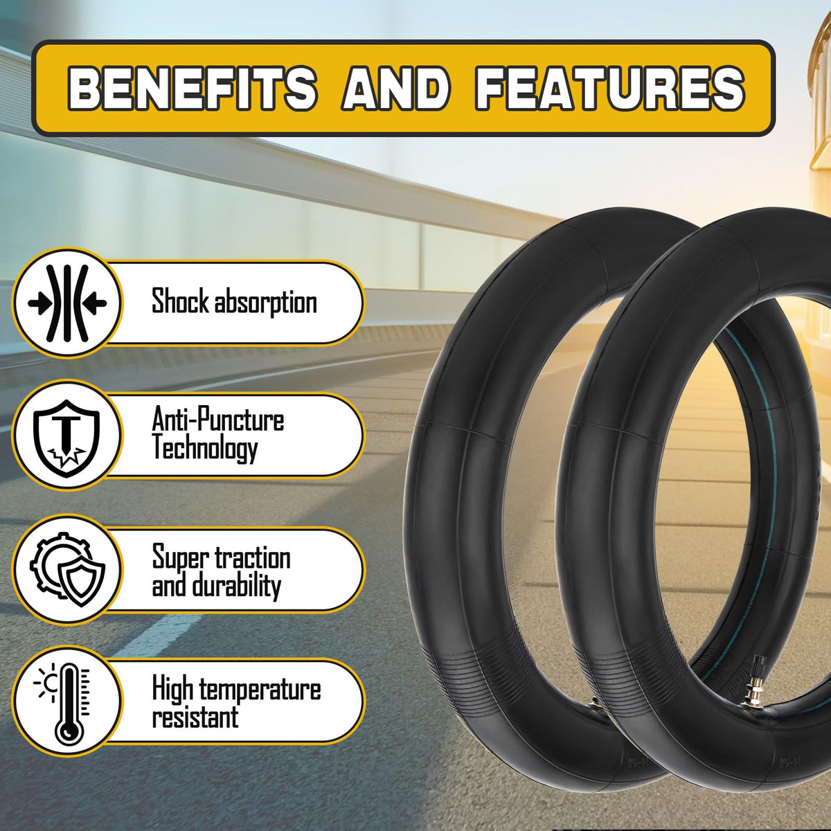 GDHSWJ size label and markings showing 3.00-12 compatibility benefit