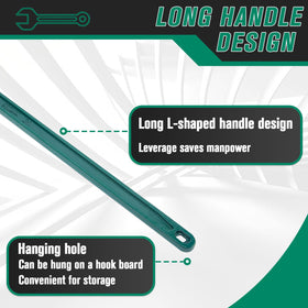 GDHSWJ wrench in use on pipe demonstrating secure grip for plumbing tasks