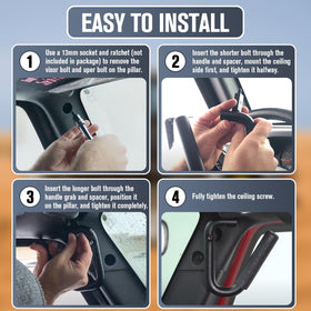 GDLIN installed on passenger side Jeep Wrangler JKU improving entry and exit ease