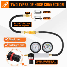 GDLIN in use on engine spark plug hole illustrating practical on-vehicle diagnostic convenience