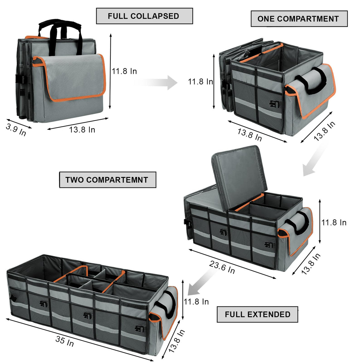 GDNasist close-up of removable dividers showing customizable compartment benefit