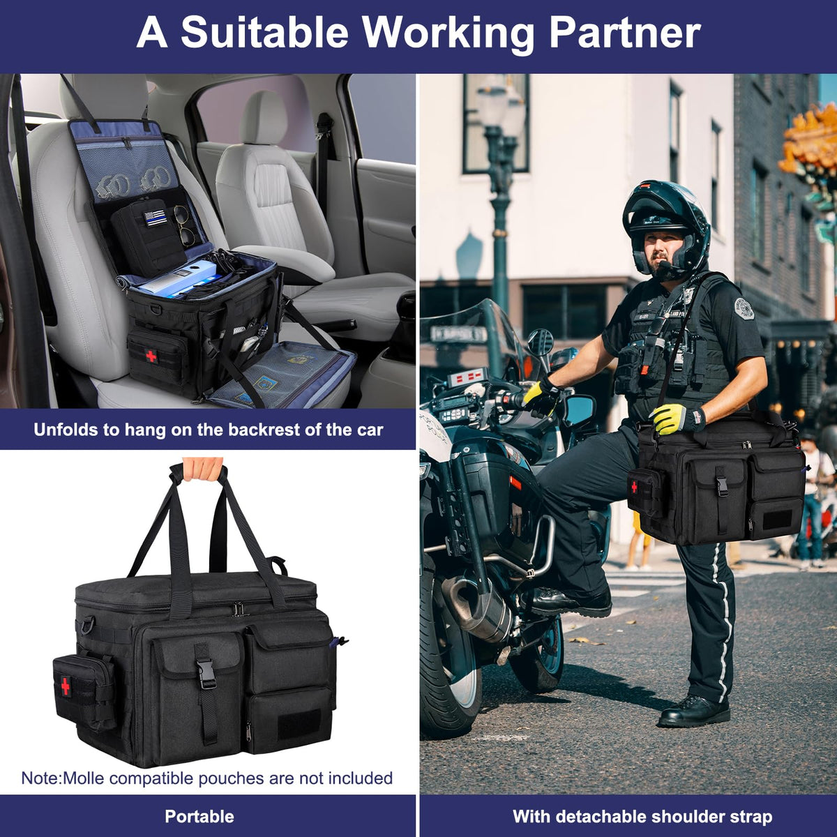 GDNasist bag with reinforced handles and removable shoulder strap
