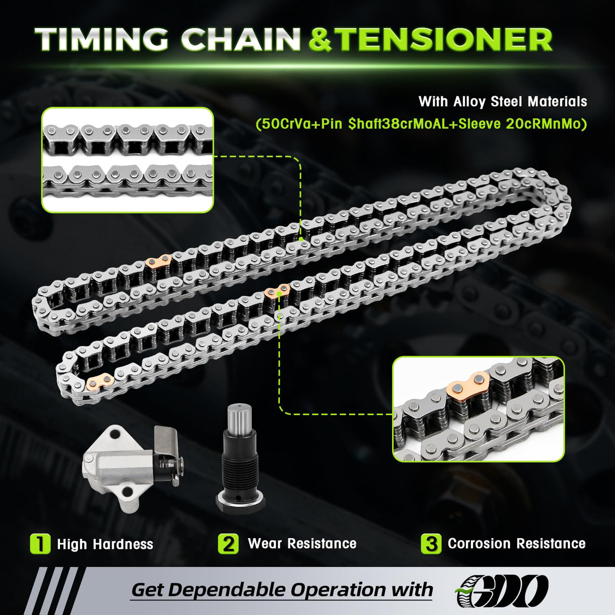 GDO components laid out overview showing every included part for full replacement