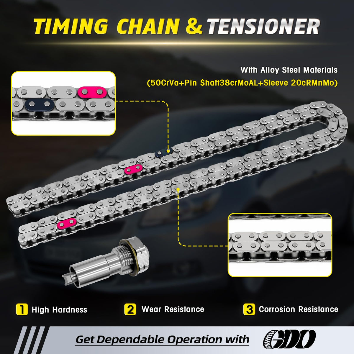 GDO crank sprocket with timing gear oiler for correct lubrication