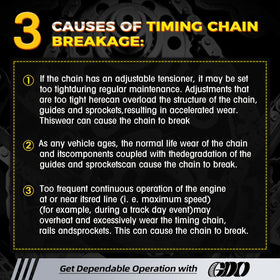 GDO installed timing components in engine bay demonstrating proper placement