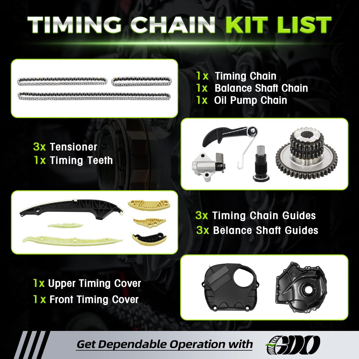 GDO kit installed on engine showing correct fit and improved timing reliability