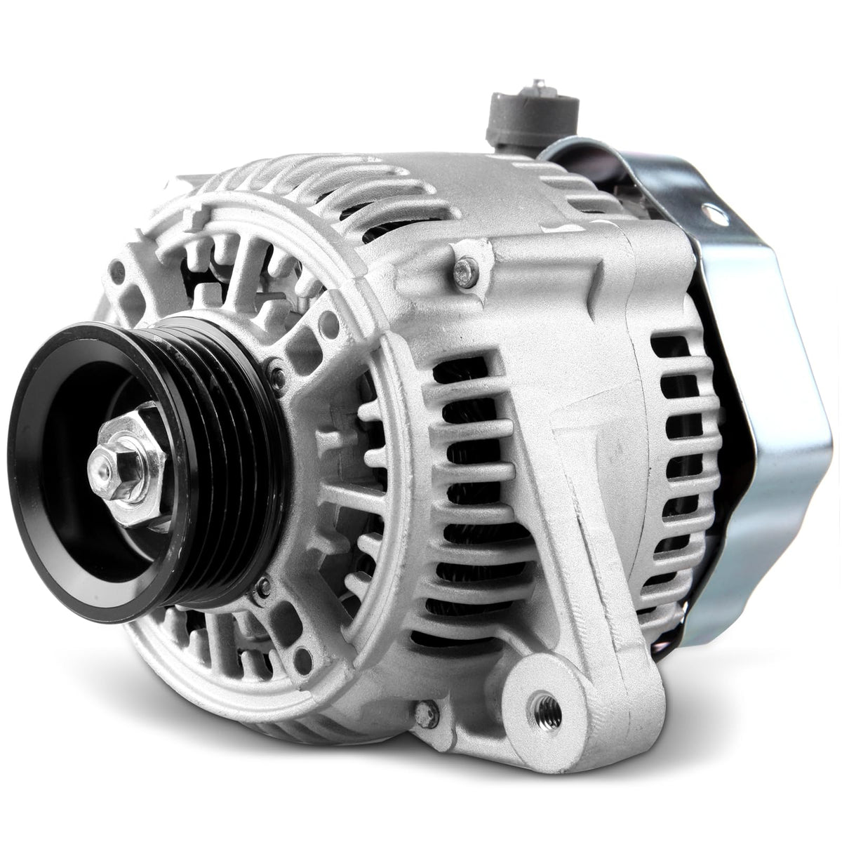 GDSMOTU alternator front view showing clean fitment and reliable power