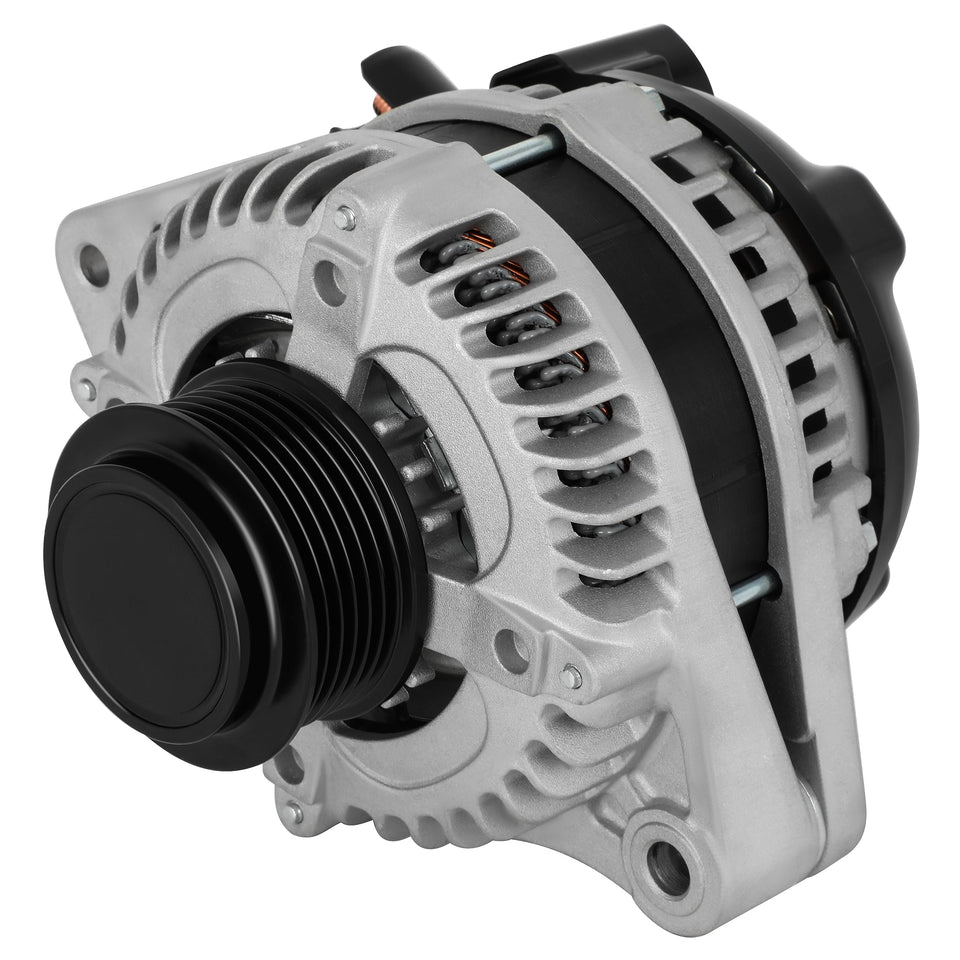 GDSMOTU alternator front view showing mounting points and clean finish for easy fit