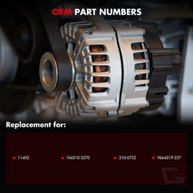 GDSMOTU alternator mounting face measurement displaying precise OEM-style fit