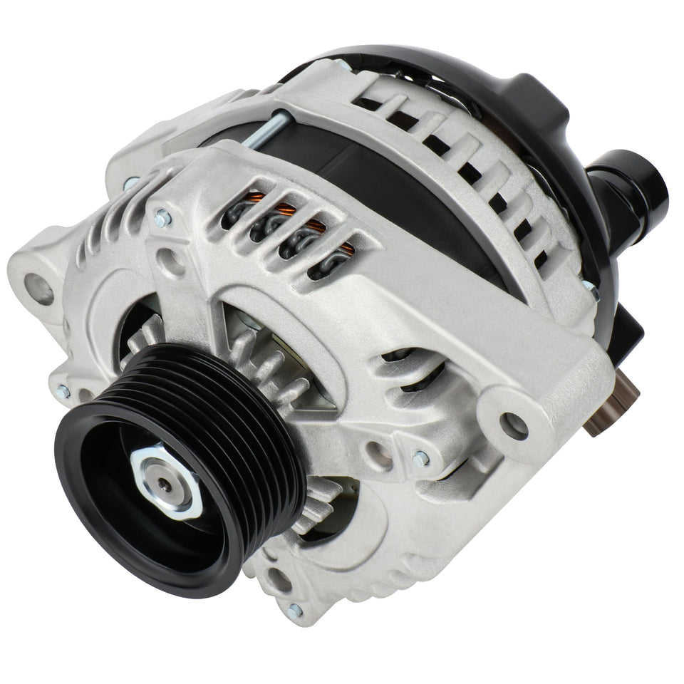 GDSMOTU alternator front view showing mounting points and clean finish for easy fit