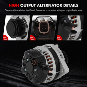 GDSMOTU alternator installed in Odyssey engine bay showing direct-fit replacement