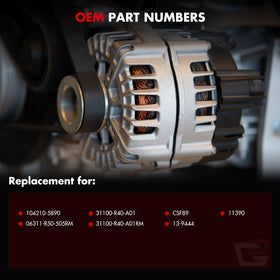 GDSMOTU alternator mounting points and measured dimensions for exact fitment