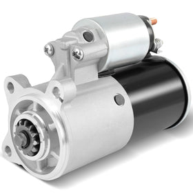 GDSMOTU starter front view showing mounting flange and terminals for easy replacement
