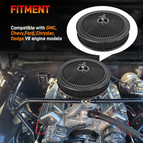 GDUKOP black filter element close-up highlighting washable media and airflow benefit