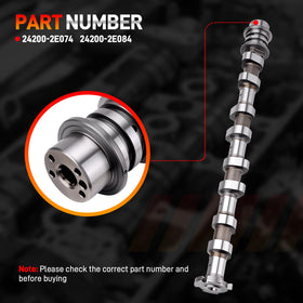 GDUKOP camshaft journal detail showing precision machining and smooth rotation