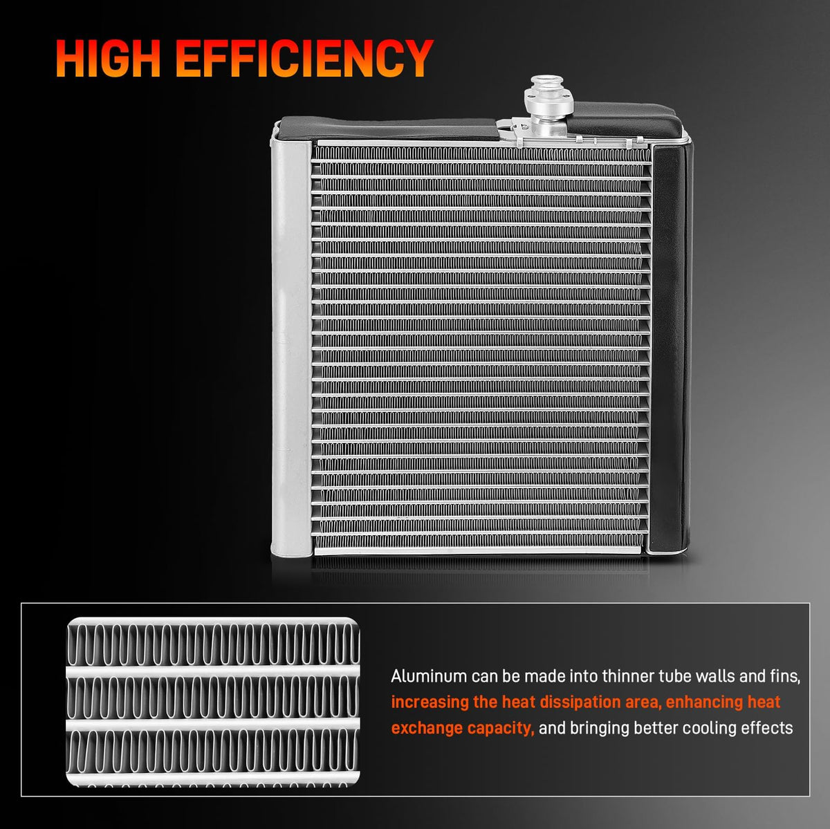 GDUKOP evaporator beside a ruler showing compact size and accurate dimensions benefit