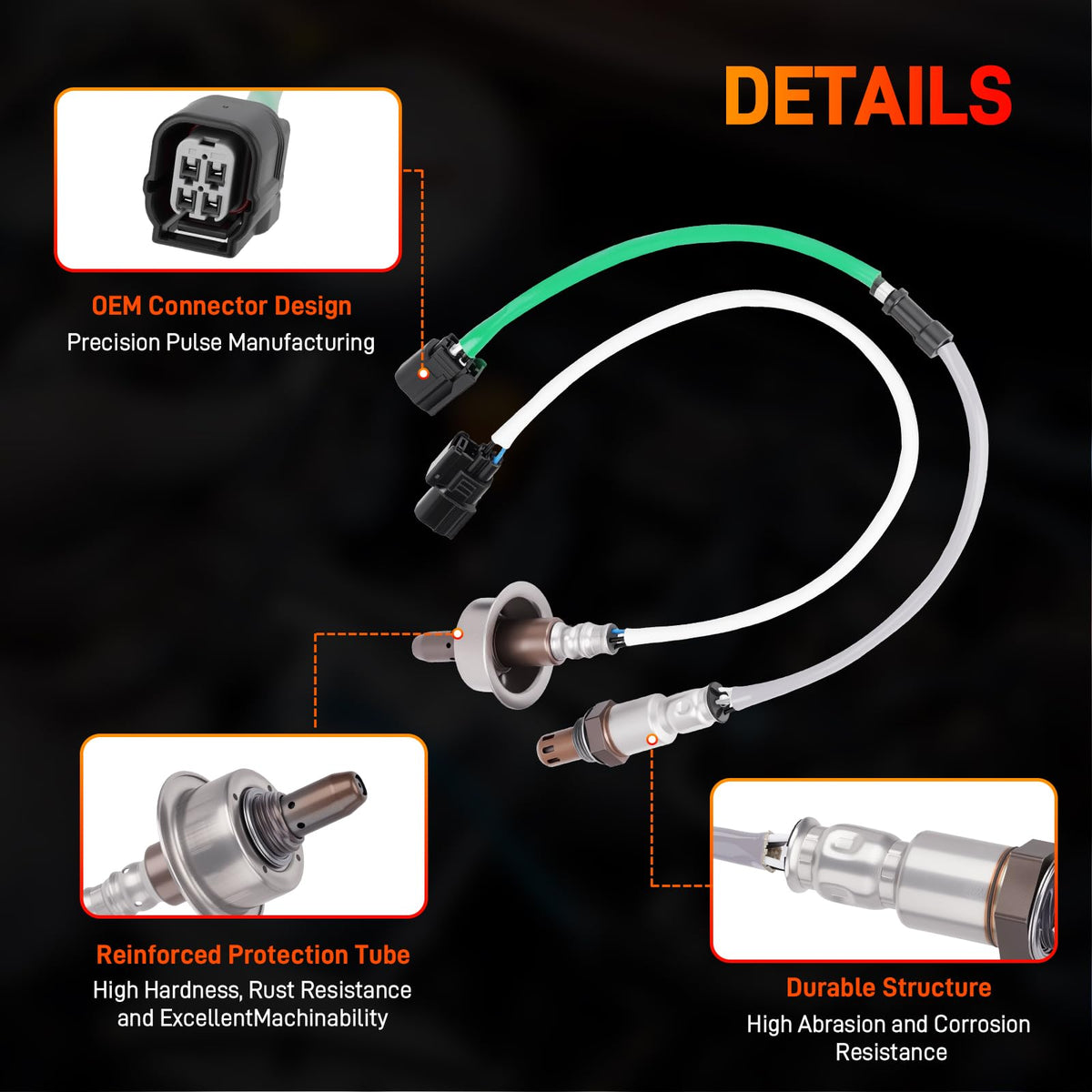 GDUKOP upstream sensor installed in engine bay demonstrating correct fitment benefit