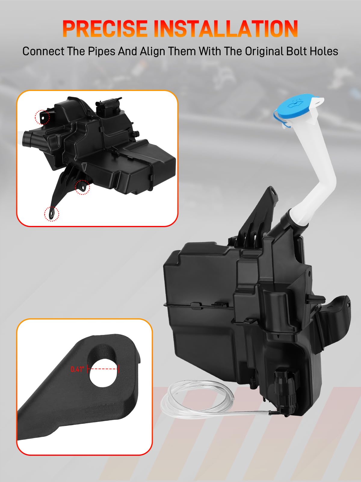 GDUKOP reservoir installed in engine bay restoring washer function