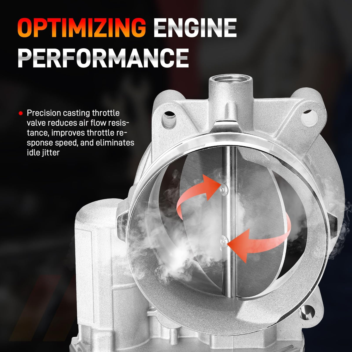 GDUKOP throttle body installed on engine demonstrating direct-fit benefit