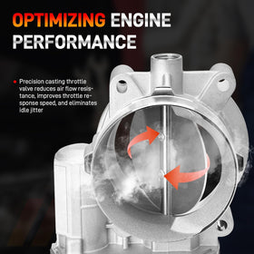 GDUKOP throttle body installed on engine demonstrating direct-fit benefit