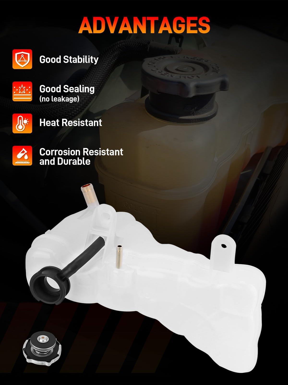 GDUKOP transparent level window closeup showing clear coolant visibility benefit