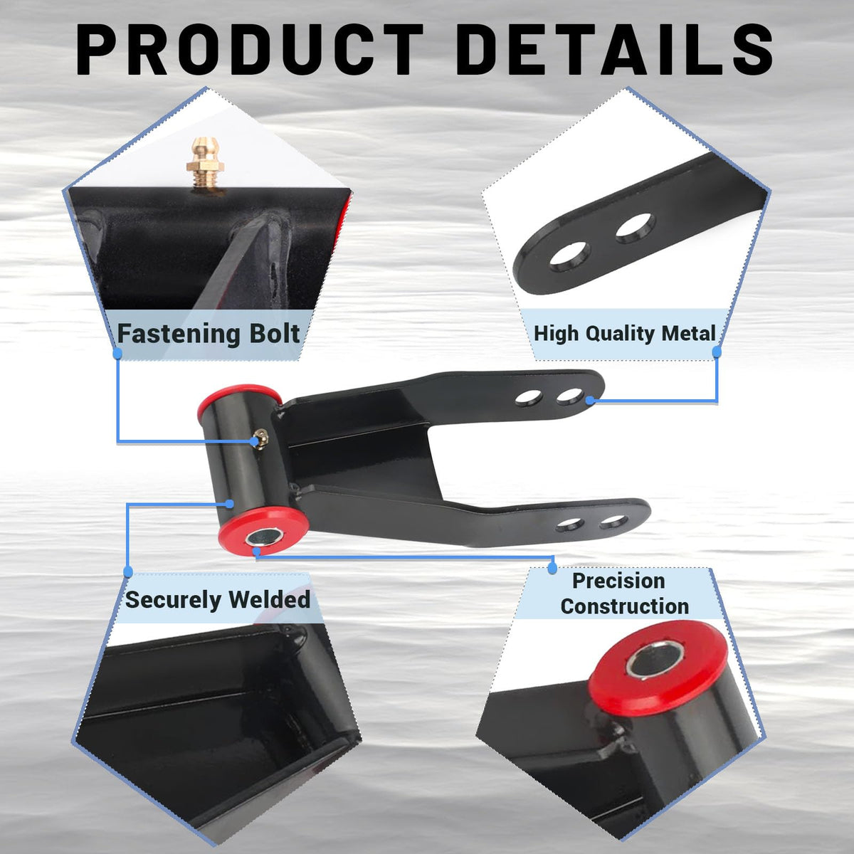 Gdydi close-up of shackle welds highlighting strong construction and durability
