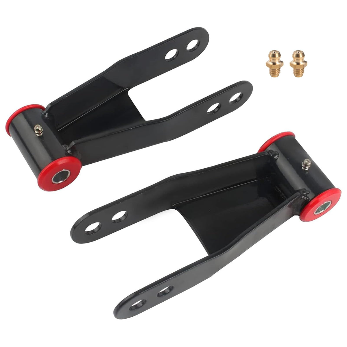 Gdydi front view of shackle kit showing complete packaged pair and fitment benefit