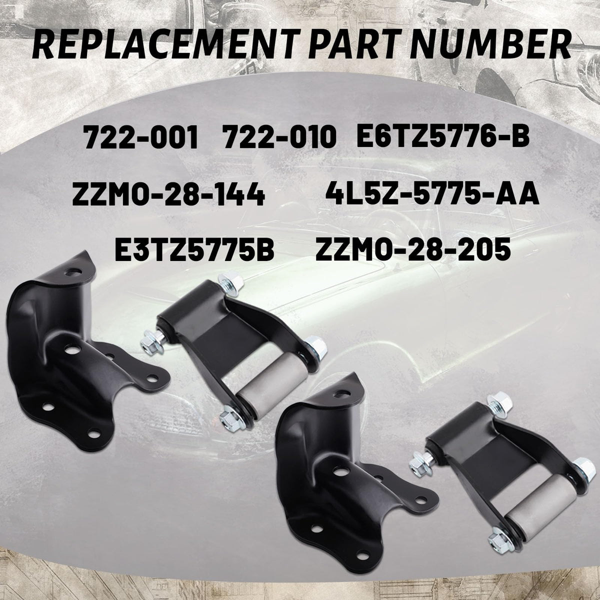 Gdydi hanger bracket backside label showing clear OEM references benefit