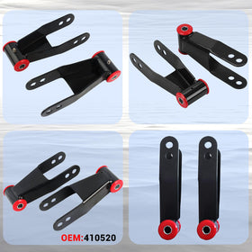 Gdydi installed shackle lowering truck rear demonstrating improved stance
