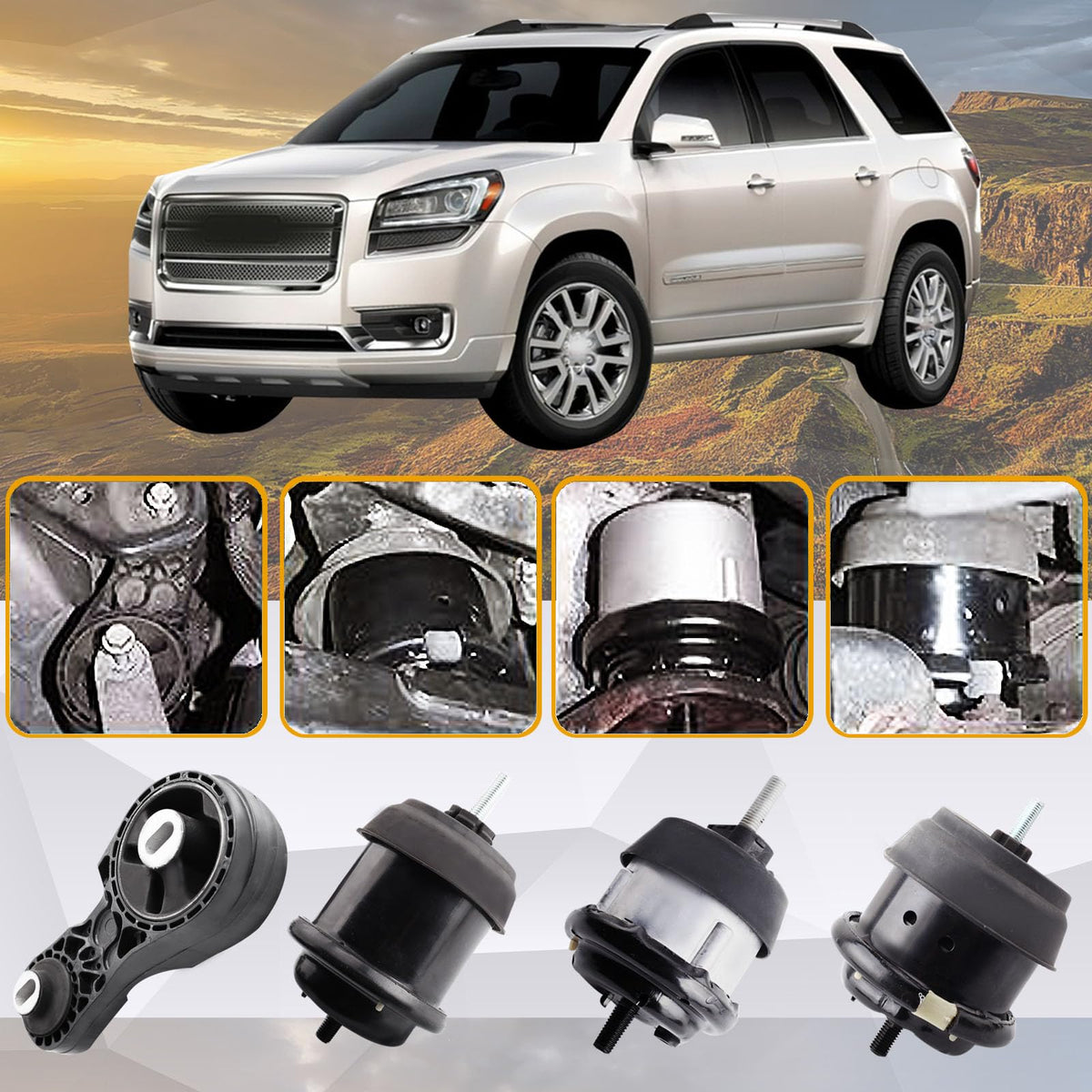 Gdydi full kit with all four mounts displayed for easy part identification